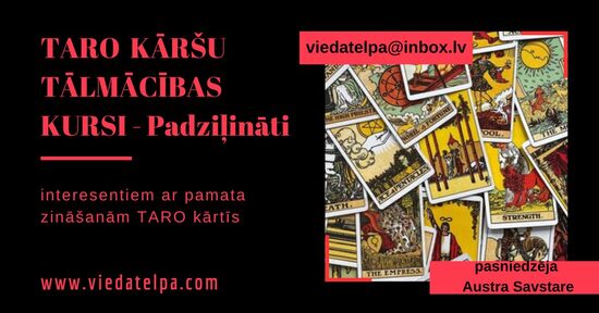 TARO Padziļināti VIDEO KURSI, interesentiem ar pamatzināšanām/Grupai/no 3.jūlija